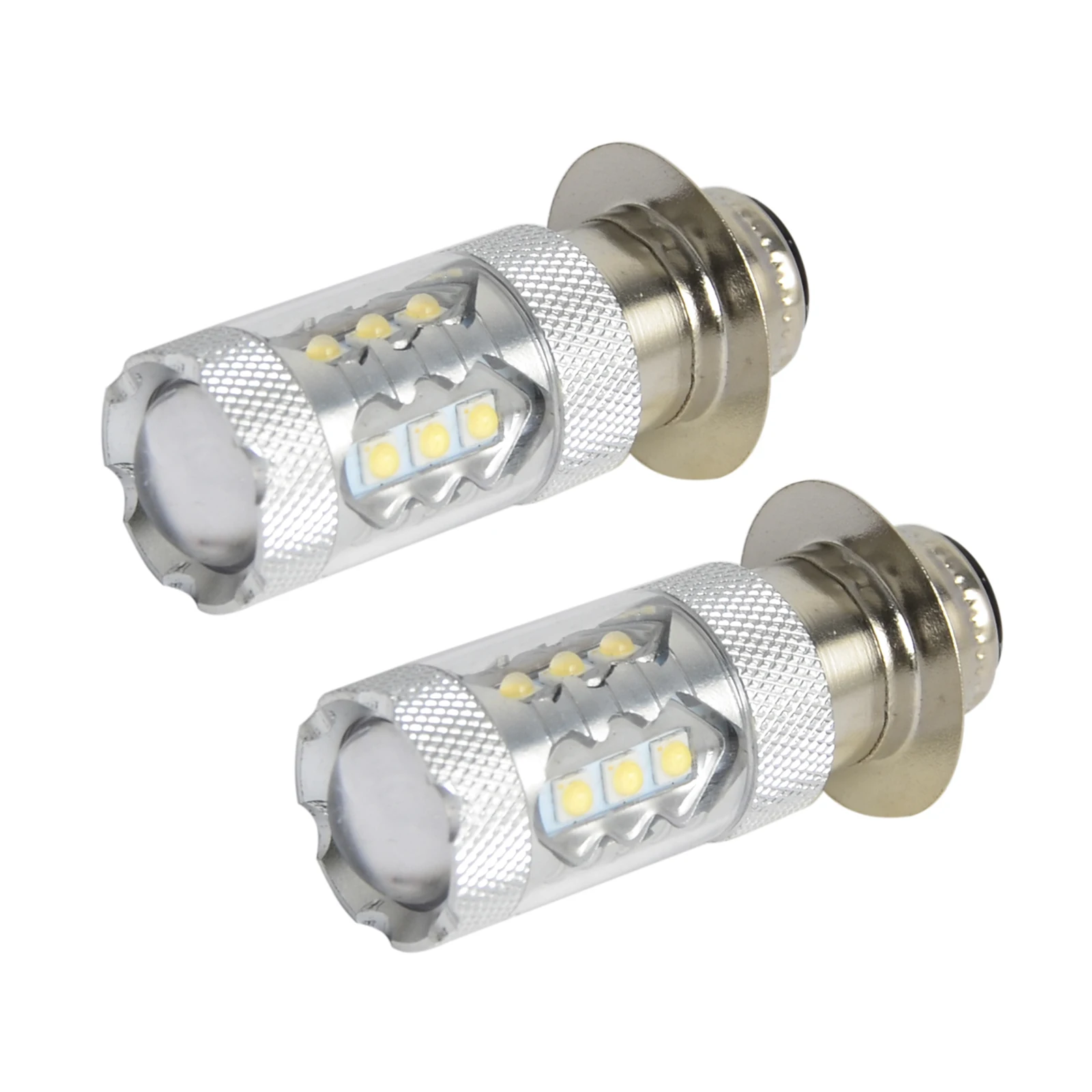 2X P15D-25-1 80W High Bright LED Light Bulbs 6000K White LED Headlight Bulbs For Motorcycle ATV UTV 12V Lamp For Kawasaki Yamaha