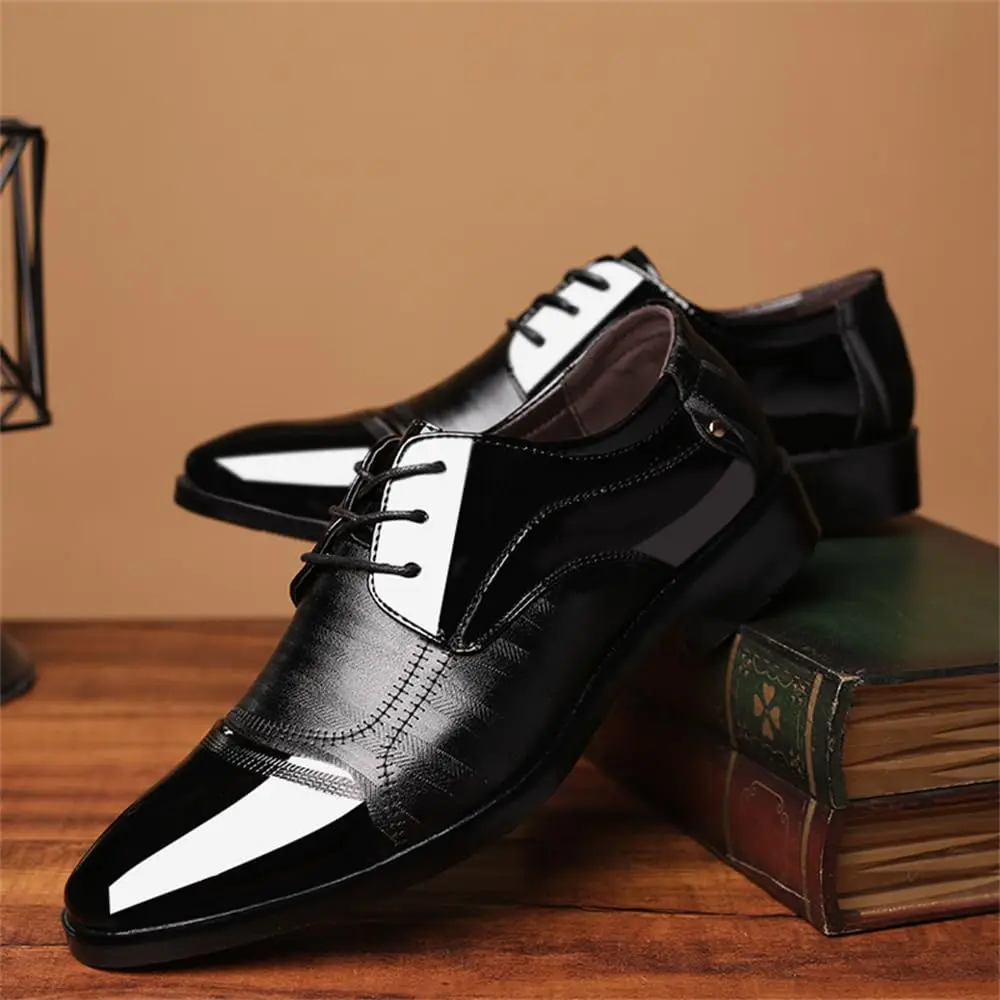 Men's Dress Shoes Business Oxfords Patent Leather Dress Shoes Classic Loafers Formal Derby Shoes For Men - Image 5