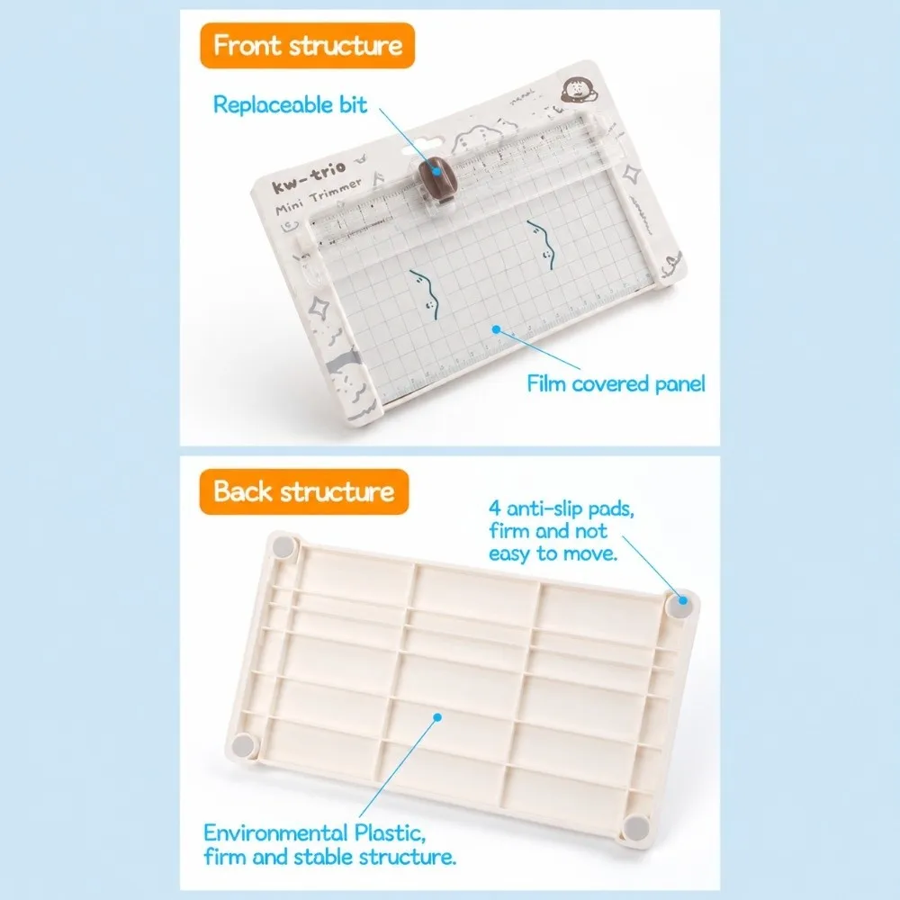 ABS Paper Cutter Scale Design Measurement Ruler Craft Paper Trimmer Cutting Mat Practical Guillotine Paper Cutter