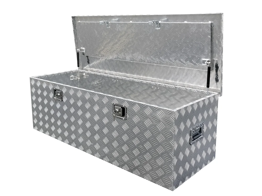 صندوق أدوات مقاوم للغبار من الألومنيوم عالي الجودة للاستخدام على شاحنات الالتقاط