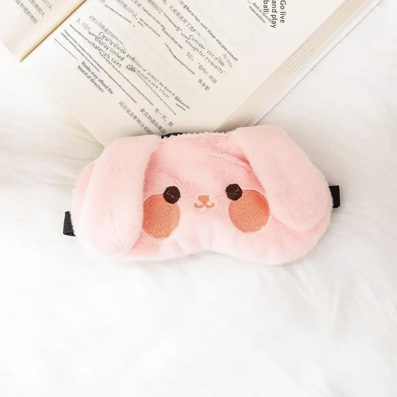1 Stück Enten-Kaninchen-Kleintier-Schlafmaske, Niedliche Panda-Augenmaske, Geeignet für Büro und Zuhause, Rosa Augenmaske – Detail 9