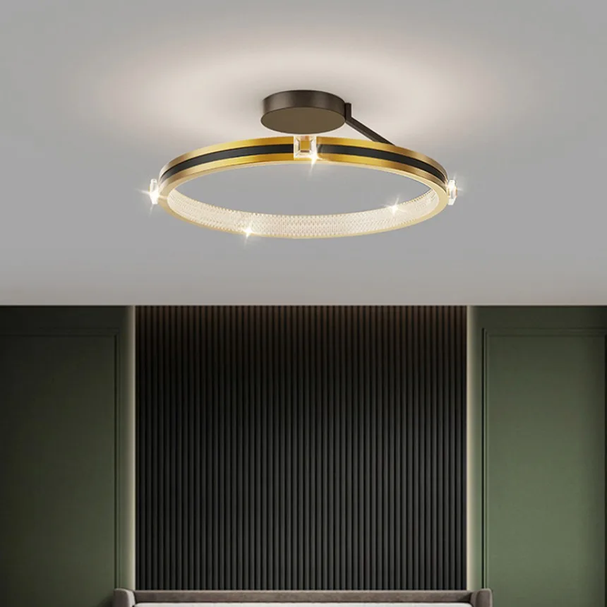 Ronde Led Plafondlamp Moderne Luxe Kristallen Binnenverlichting Slaapkamer Woonkamer Studeerkamer Balkon Decoratie Verlichtingsarmaturen