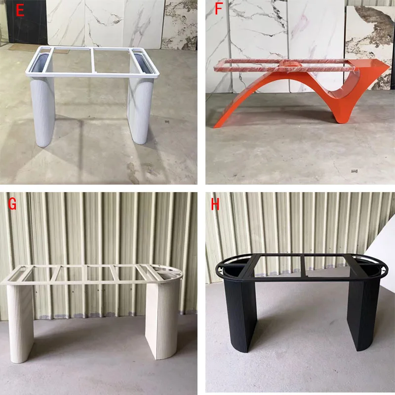 Cream style tea table tea table base marble rock slab dining table legs