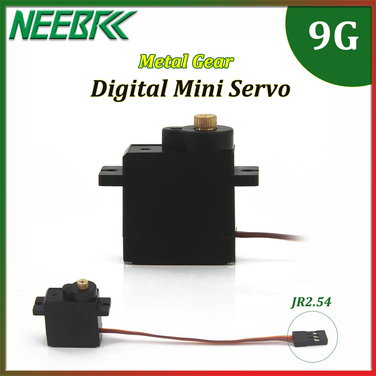 

NEEBRC 9g Metal Gear Digital Mini Servo High Precision for RC Mini Car Truck Crawler Racing Drift Robot Wltoys HBX Upgrade Parts