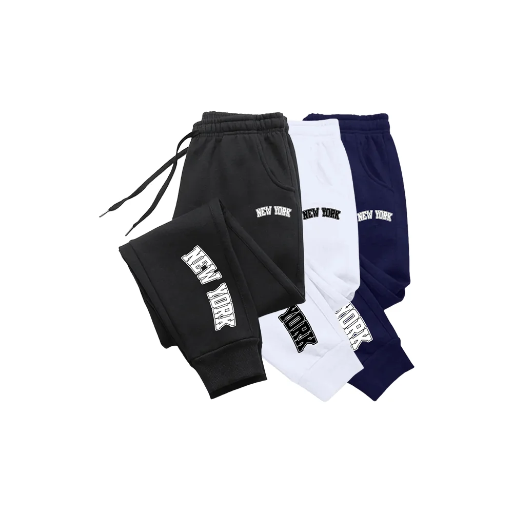 

Autumn Men Sports Pants New York Pattern Sweatpants Outdoors Jogging Fashion Daily Versatile Men's Warm Jogging Outdoor Pants