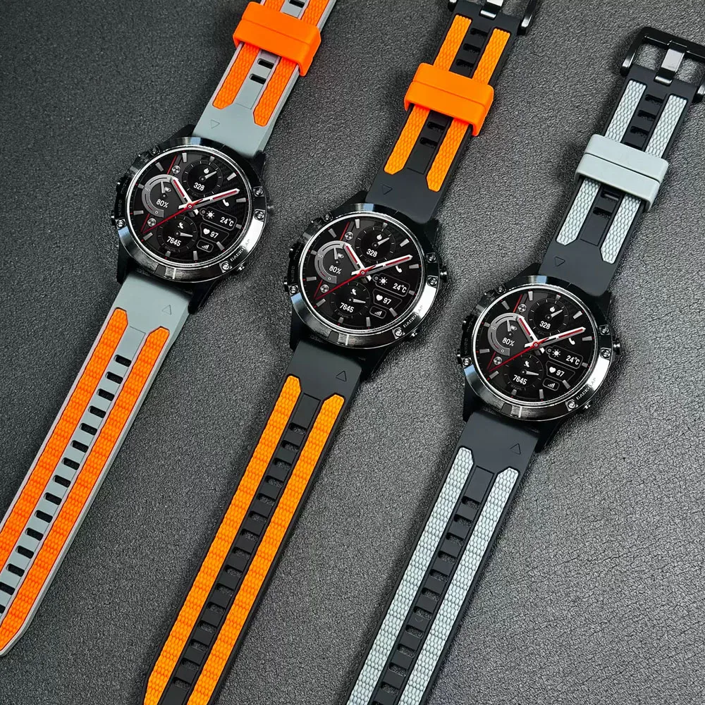 22/26mm Quick Fit Strap for Garmin Fenix 8 E 7 Pro 7X 6 6X 5X/Quatix 8/Tactix 8 Silicone Band Forerunner 965 970 Bracelet Correa