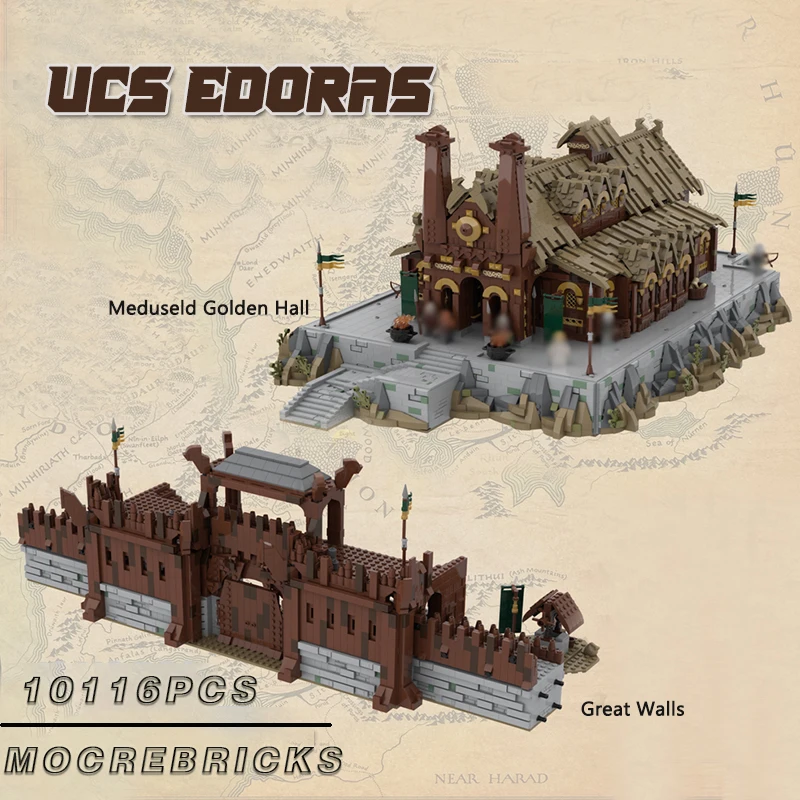

Строительный блок известный Золотой зал UCS Moc из фильма «Великая модель стен», технологические кирпичи, сборка «сделай сам», игрушки для улицы, подарки на Рождество