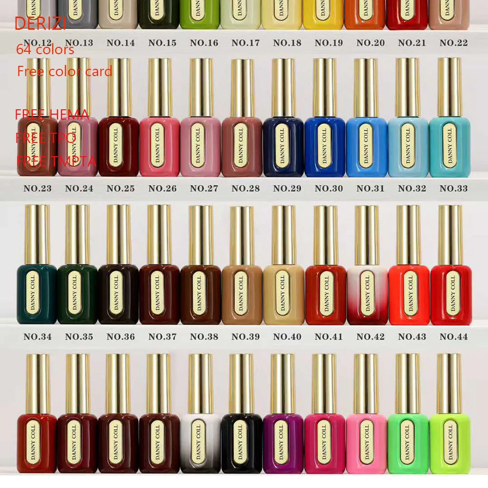 Multicolor 64 Colors Nail Gel Polish Set Solid Color Nail Art Non-toxic Uv Gel Kit Nail Salon Wholesale FREE HEMA /TPO/TMPTA