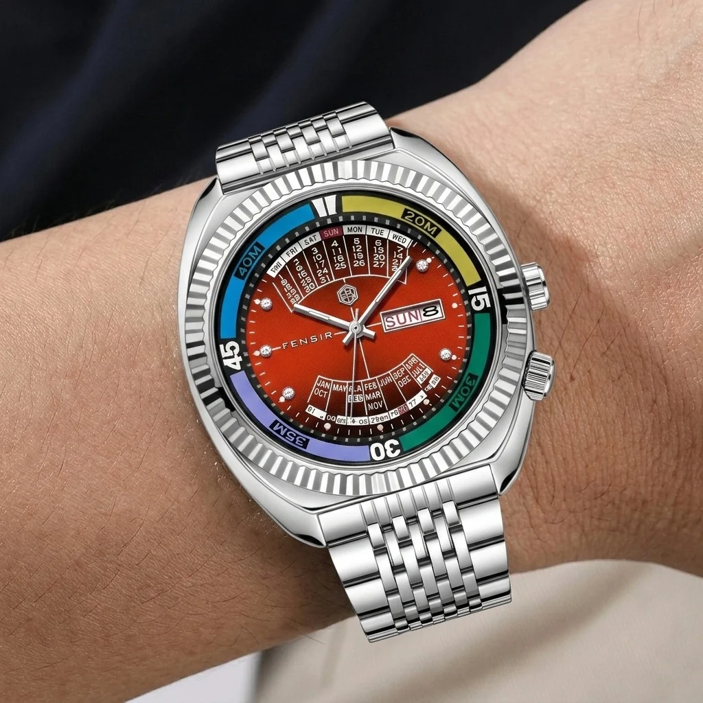 Sealed or Skeleton Bottom Imitation Mechanical Classic Creative Quartz Watches Men High Quality Personality Watch Clcok Relogio