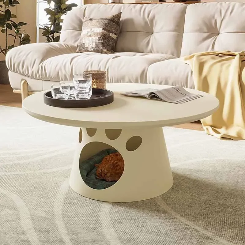

Waterproof Small Coffee Table Tray Storage Cute Mini Balcony Round Side Table Living Room Nordic Mesa Auxiliar Home Furniture