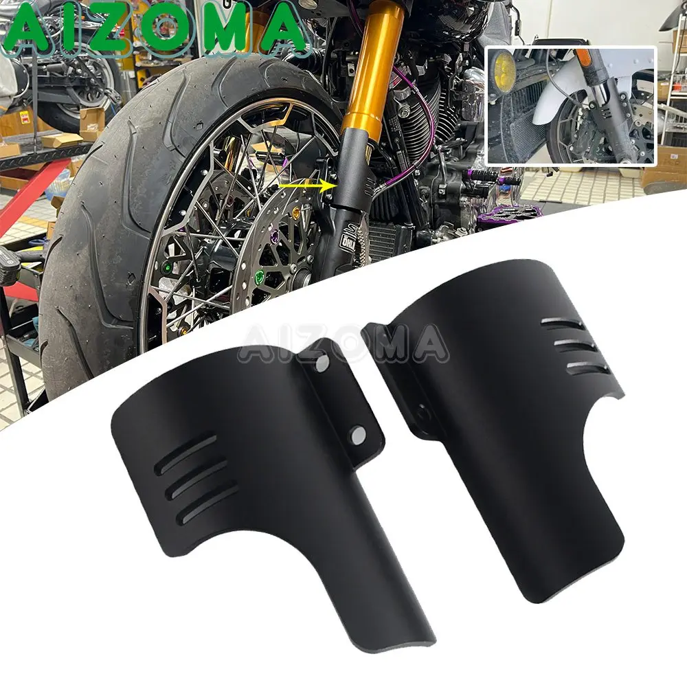 

Motorcycle Front Fork Protector For Harley Touring CVO Road Glide FLTRXSE ST FLTRXSTSE Lower Fork Leg Deflector Shield 2023 2024