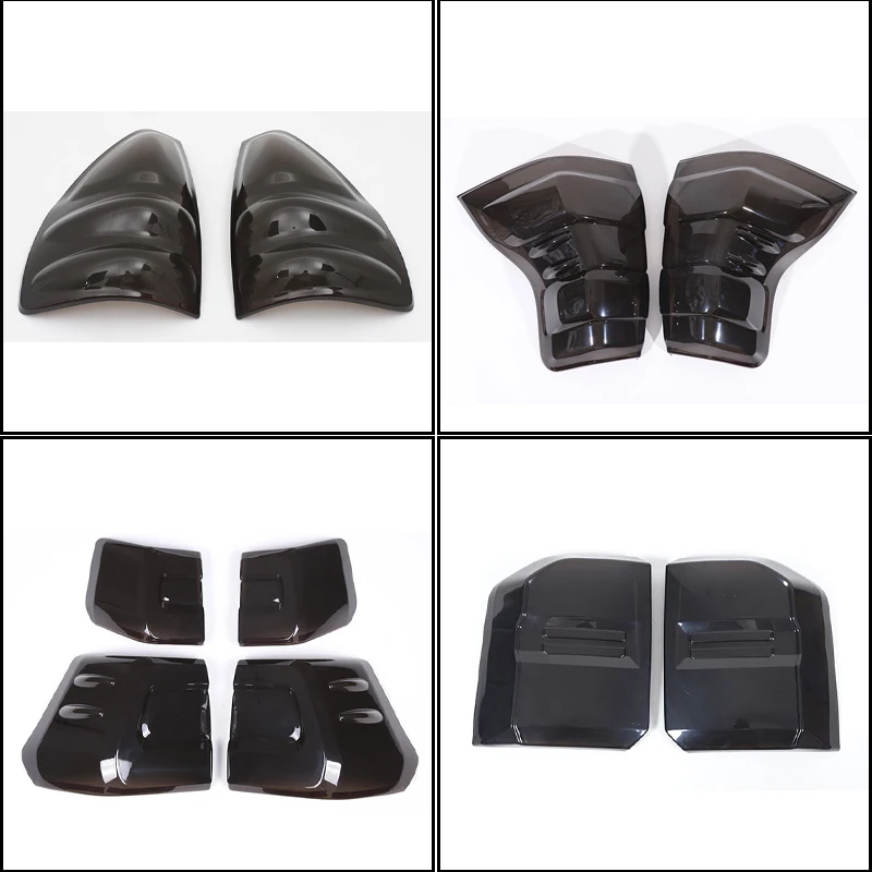 

For Toyota Land Cruiser Prado 2003-2025 Car Tail Light Lamp Decoration Cover ABS Transparent gray Material Accessories 2 Pcs