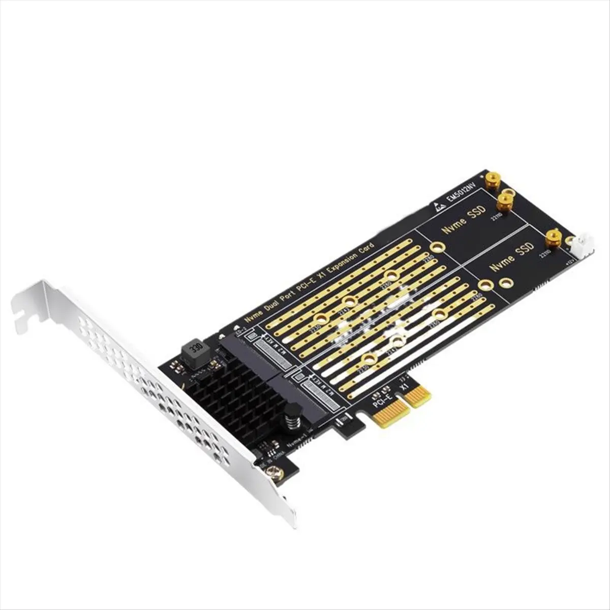 [VALUE PACK]PCIE X1 to Dual M.2 NVME M-KEY SSD Adapter Converter for 2230/2242/2260/2280 SSD Riser Cards Expansion