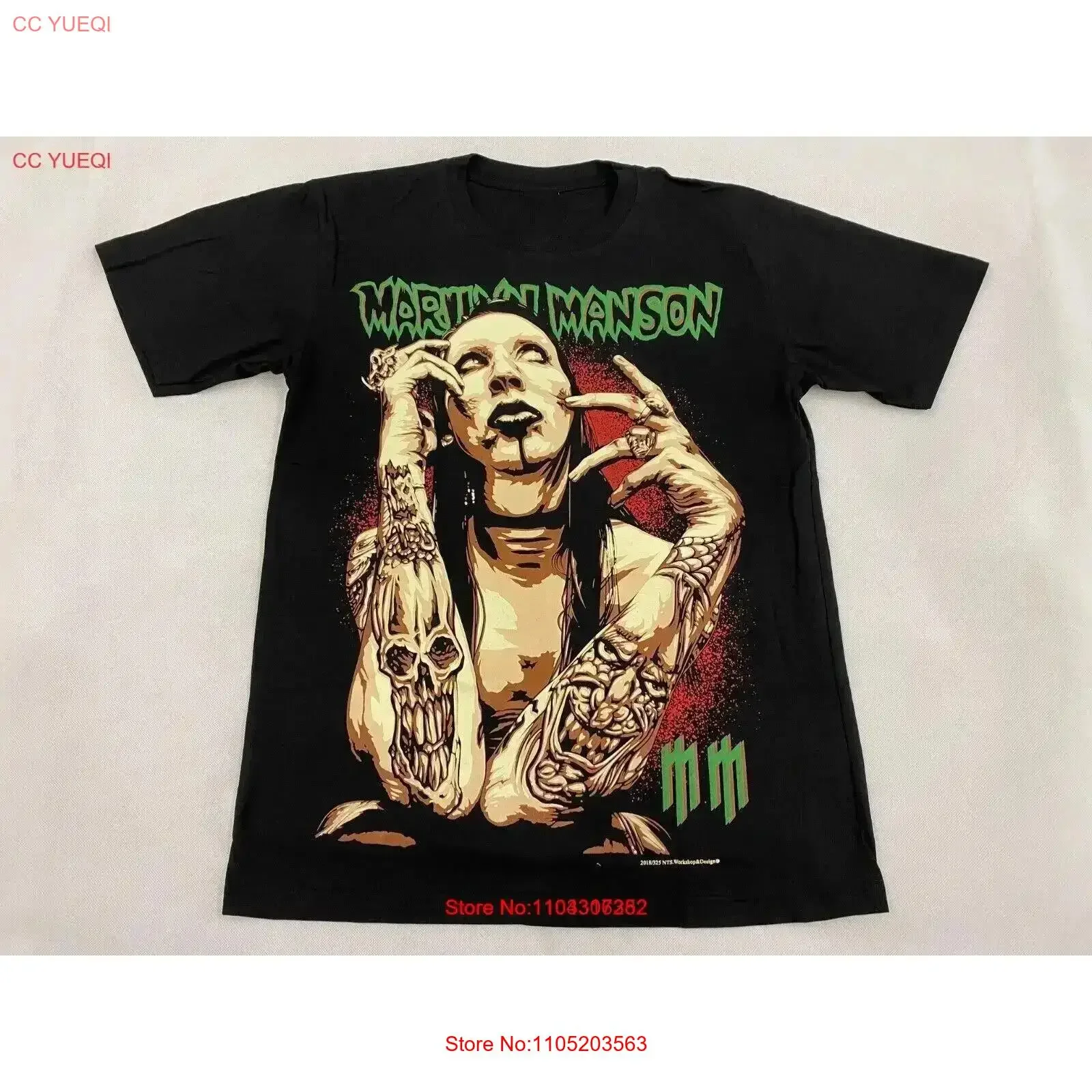Marilyn Manson T Shirt New Vintage Fullsize vintage Washed Top For Everyday Wear Comfortable graphic homme Unisex Stylish