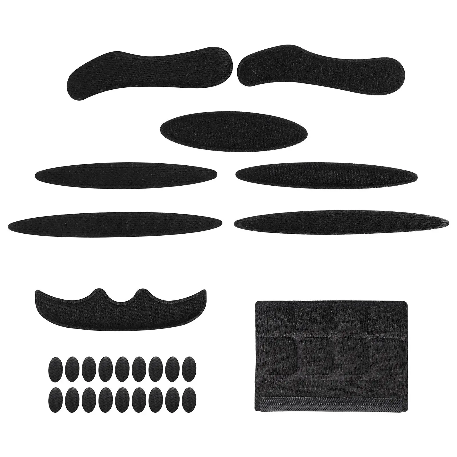 

9 Piece Replacement Pads 16 Hook Loop Dots Shock Absorbing Lining Bike Sponge Foams Kit Universal Inner Cushions Washable