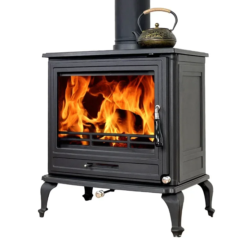 Household wood burning real fire fireplace heater European and American baking stove villa homestay l