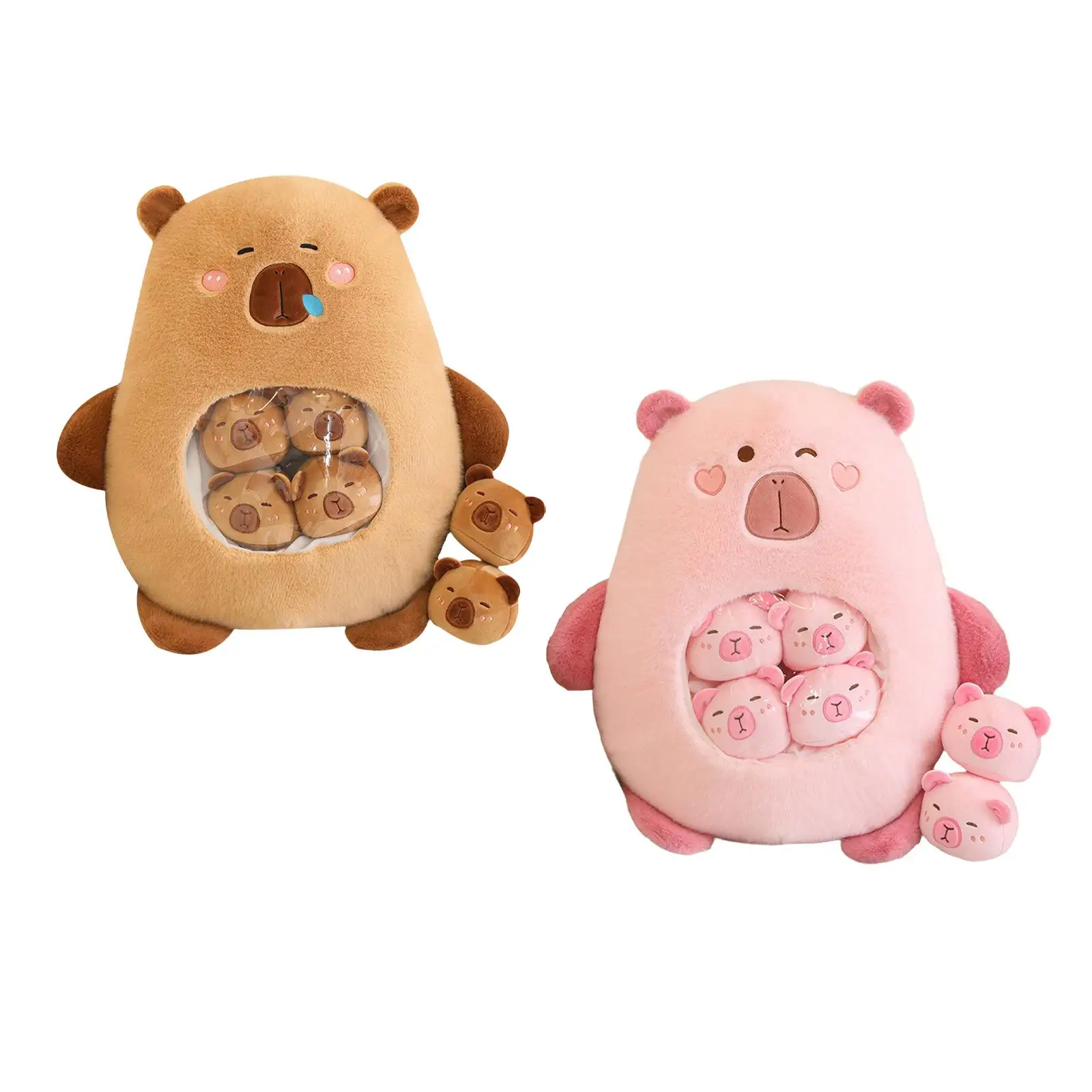 Capybara Plush Toy Cartoon Comfortable Home Decoration Capybara Toy Animal Doll for Valentines Day Gifts Children Kids Teens