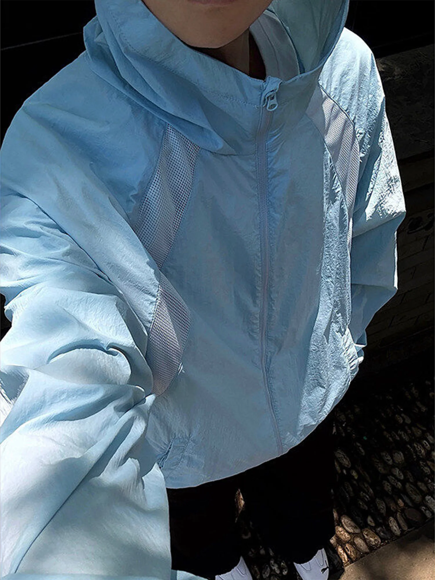 

Men's Breathable UV Protection Clothing Summer Outdoor Fiing Hooded Lightweight Long Sve Thin Me Outdoor Faionable S...