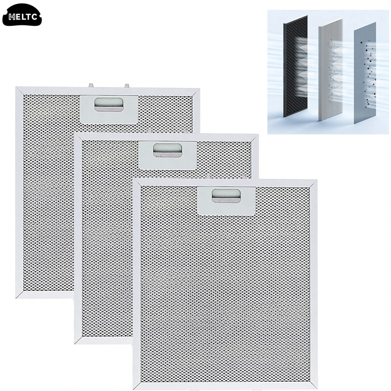 

1*Cooker Hood Filters Metal Mesh Extractor Vent Filter Kitchens Hoods Oil Filter Range Hood Accessories Oil Separation Al Plate