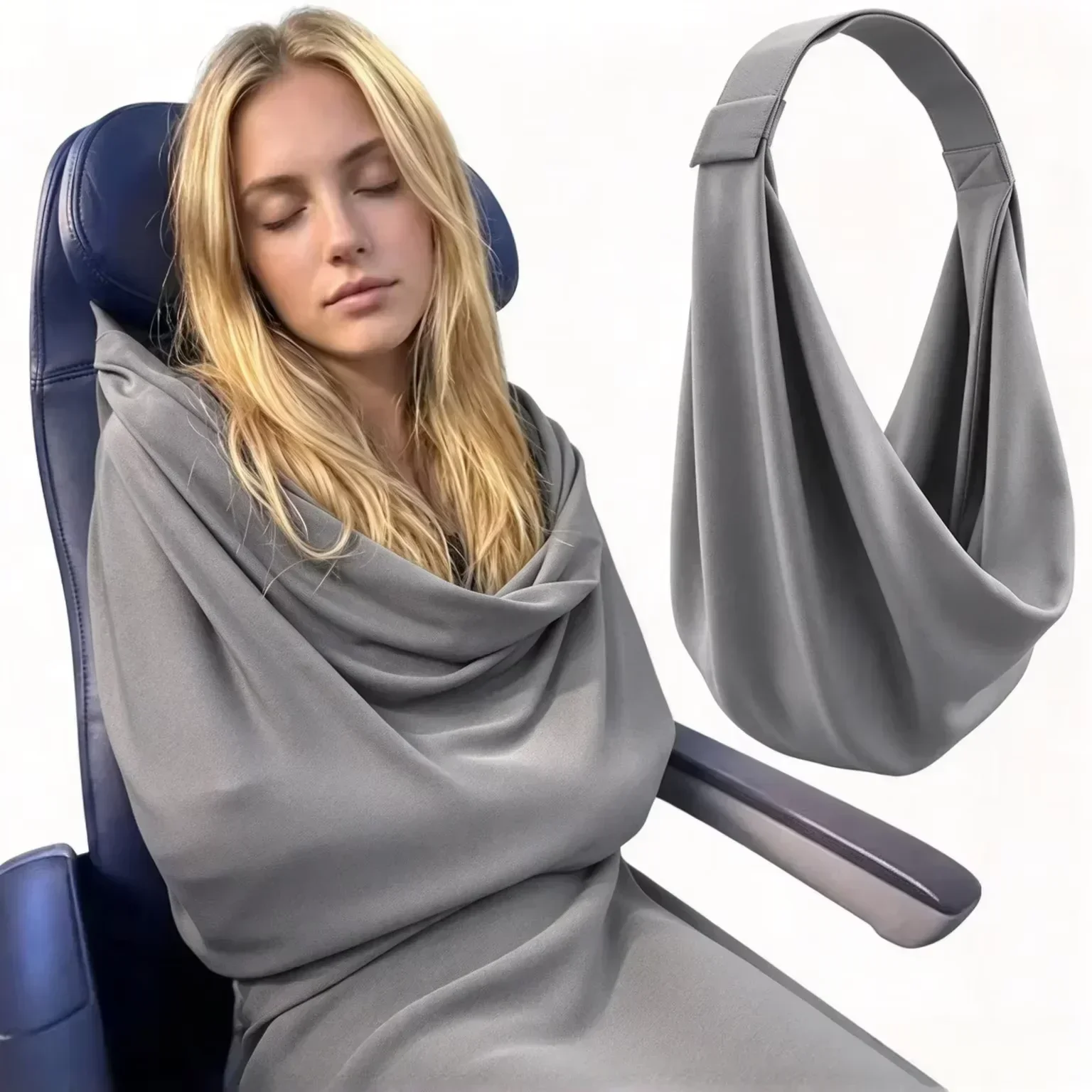 New grey 3-in-1 Adjustable EyeMask Airplane Sleep Support System Travel Pillow Multi-Use Office And Home car Comfortable Pillow