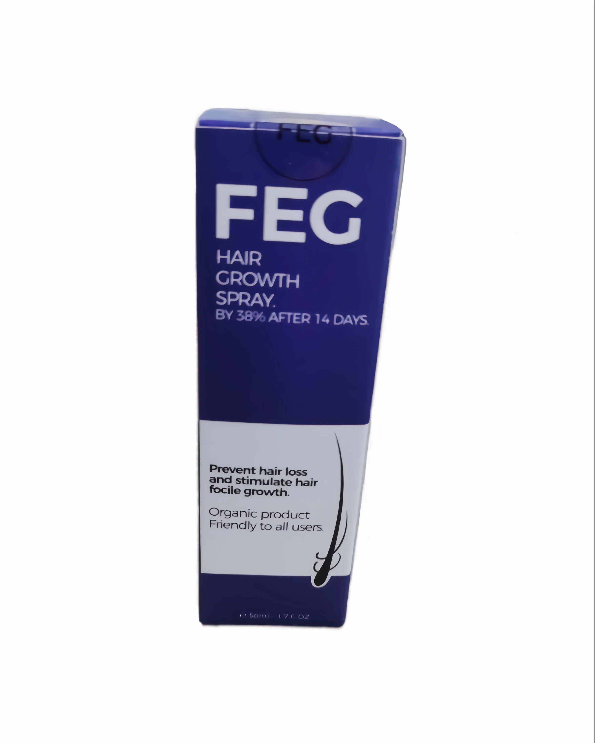 FEG Organicn Hair Oil Spray By 38% AFTER 14 DAYs  Friendly to all users For Thicker Long Hair-50ML