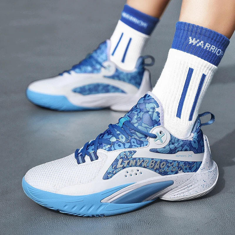 Men's Basketball Shoes Breathable Cushioning Non-Slip Wearable Runing Shoes Gym Training Athletic Basketball Sneakers for Men