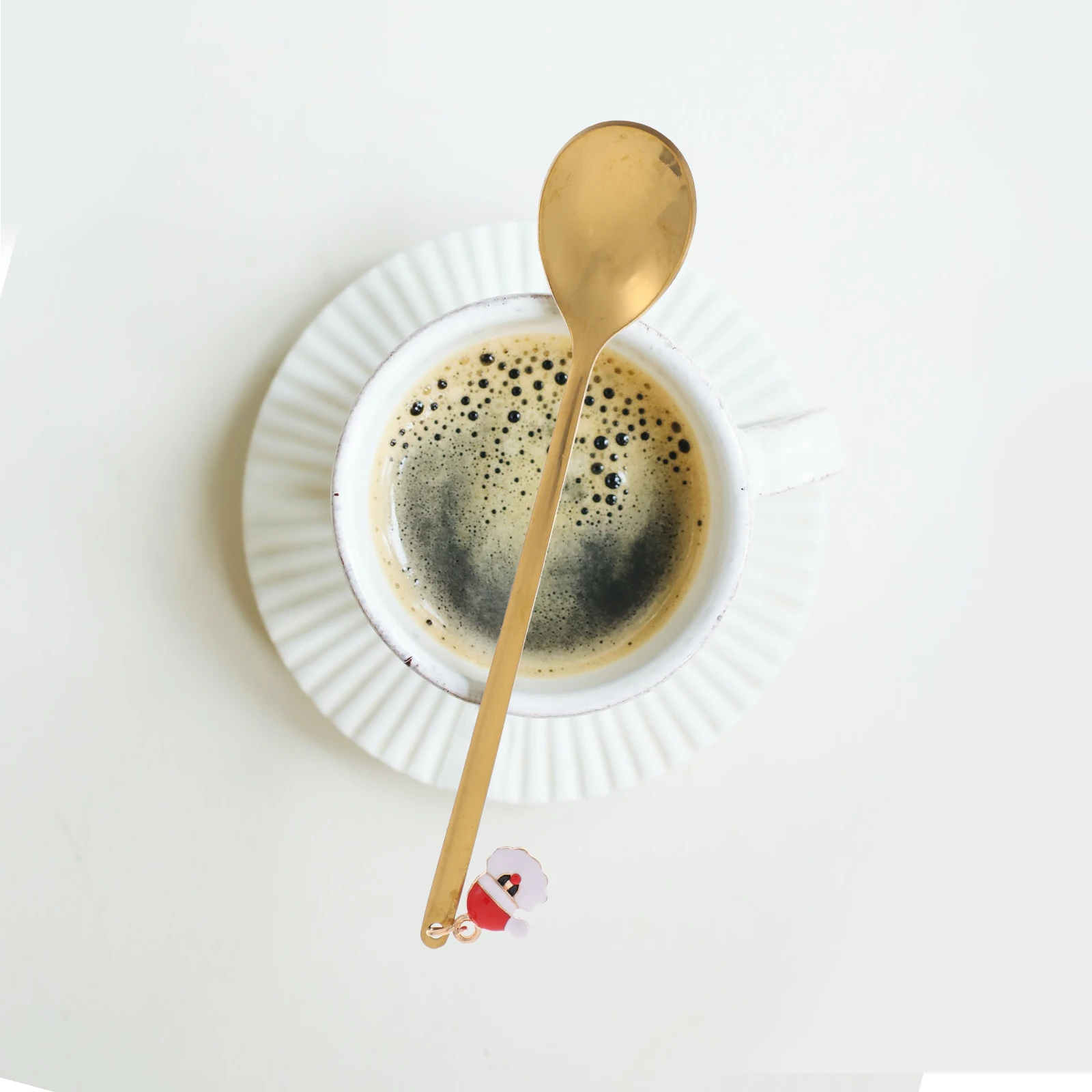 

Coffee Mixing Santa Spoon Christmas Decor Dessert Pendant Stainless Steel Cake Spoons Decoration