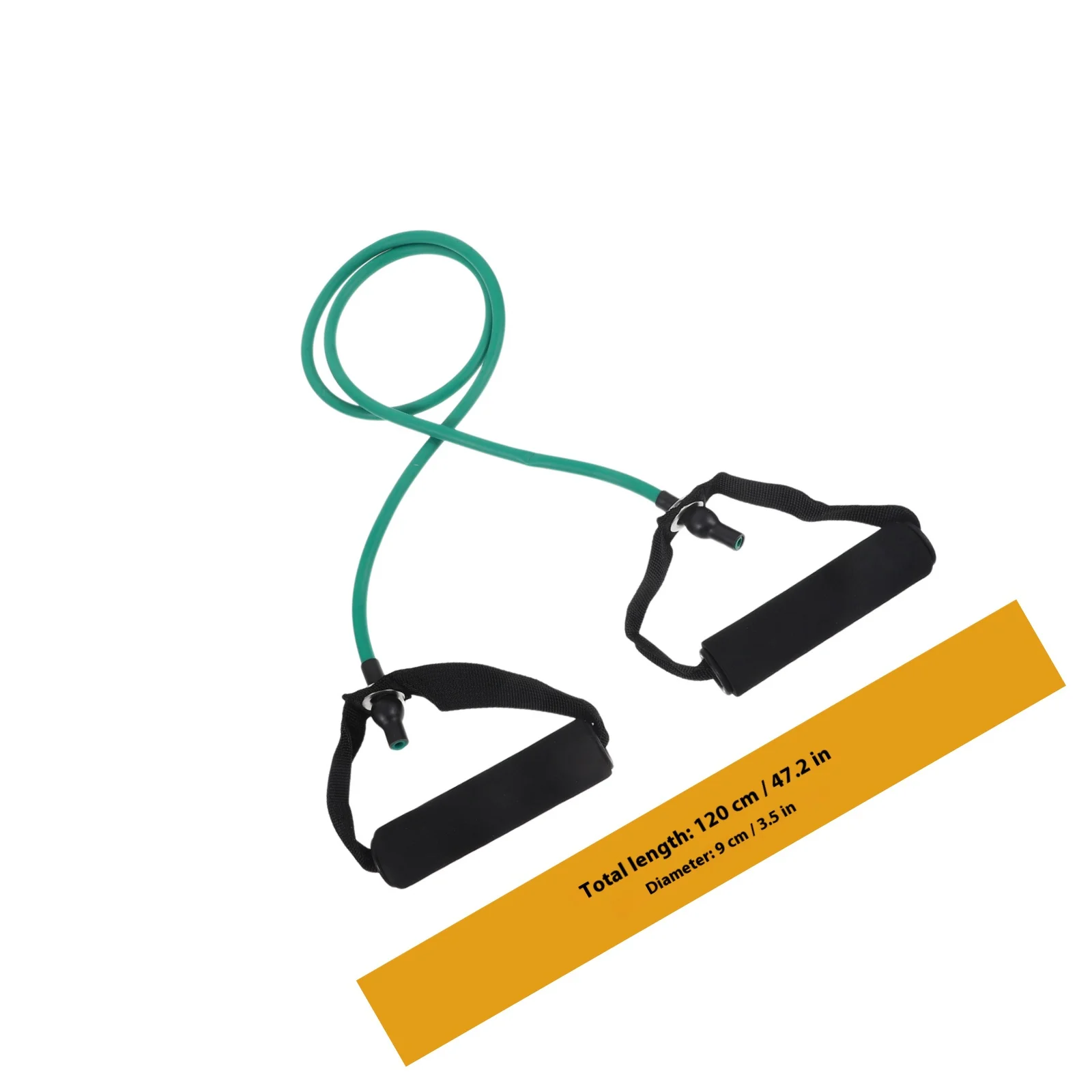 屋外用グリーンエラスティックフィットネスエクササイズプルロープ、耐久性のあるレジスタンスバンドハンドル、ストレッチバンドトレーニングワークアウト