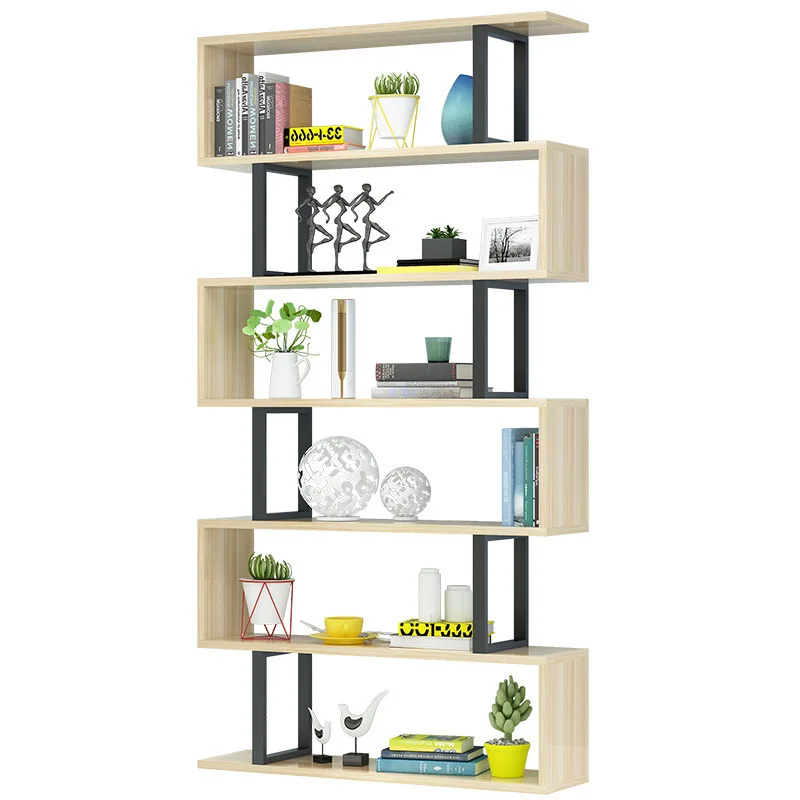 Storage holders library book shelf wood steel book shelves book case for home