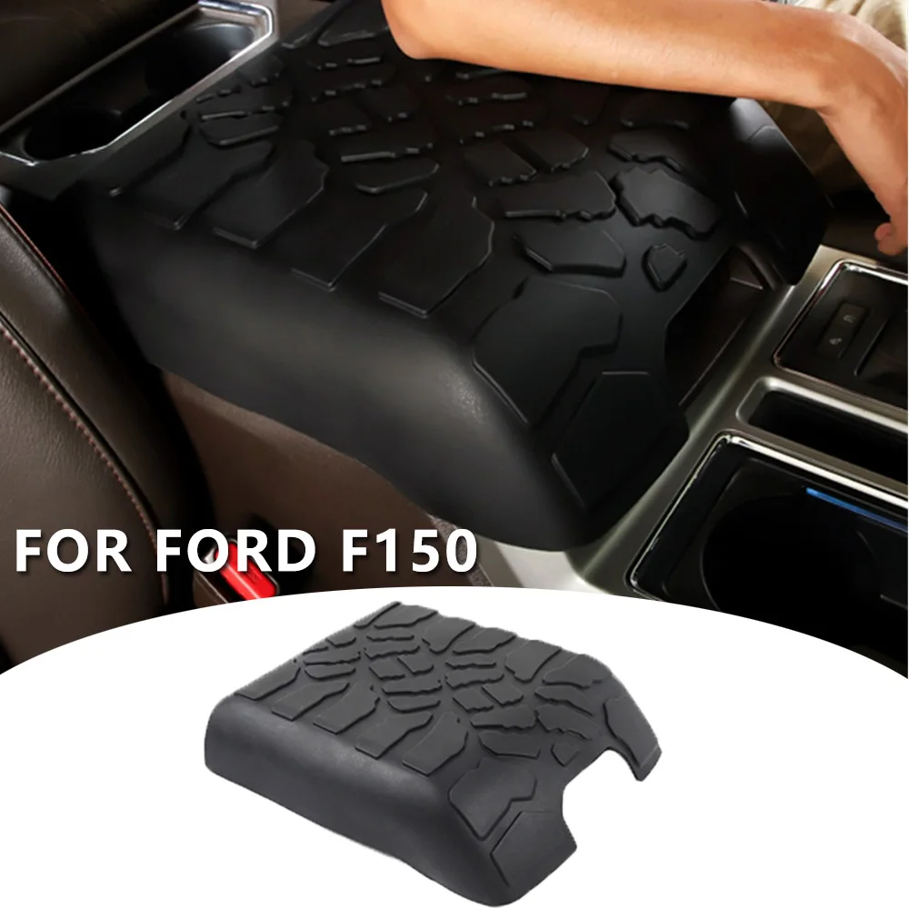 1PC Armrest Box Pad TPE Car Armrest Storage Box Pad Decoration Cover For FORD F150 2015 2016 2017 2018 2019 2020 2021