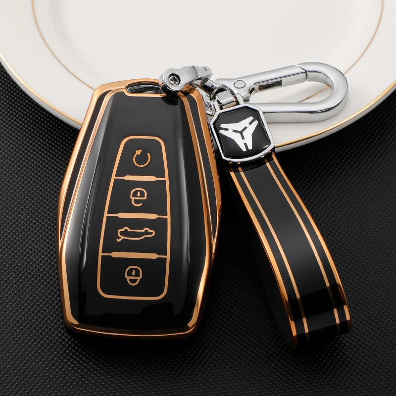 TPU Car Remote Key Case Cover Holder Shell for Geely Emgrand X7 EX7 Coolray 2019-2020 Styling Fob Auto Accessories