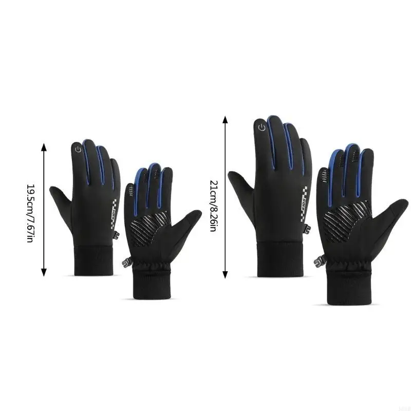 K8GF 겨울 아동용 장갑, 봉제 안감, 방풍 및 내한성 터치 스크린 장갑 사이클링 야외 미끄럼 방지