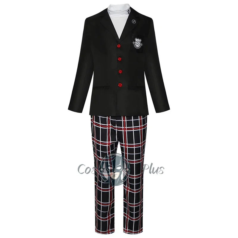 أنيمي P5 Amamiya Ren تأثيري حلي P5 زي مدرسي هالوين البدلة معطف حفلة سوداء موحدة مجموعة