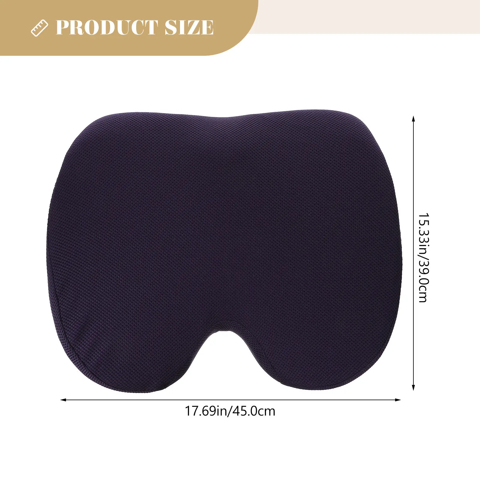 1Pcs Buttock Pain Relief Cushion Tailbone Pressure Relief Pillow Dark Blue Ergonomic Memory Sponge Support Chair Cushion Office