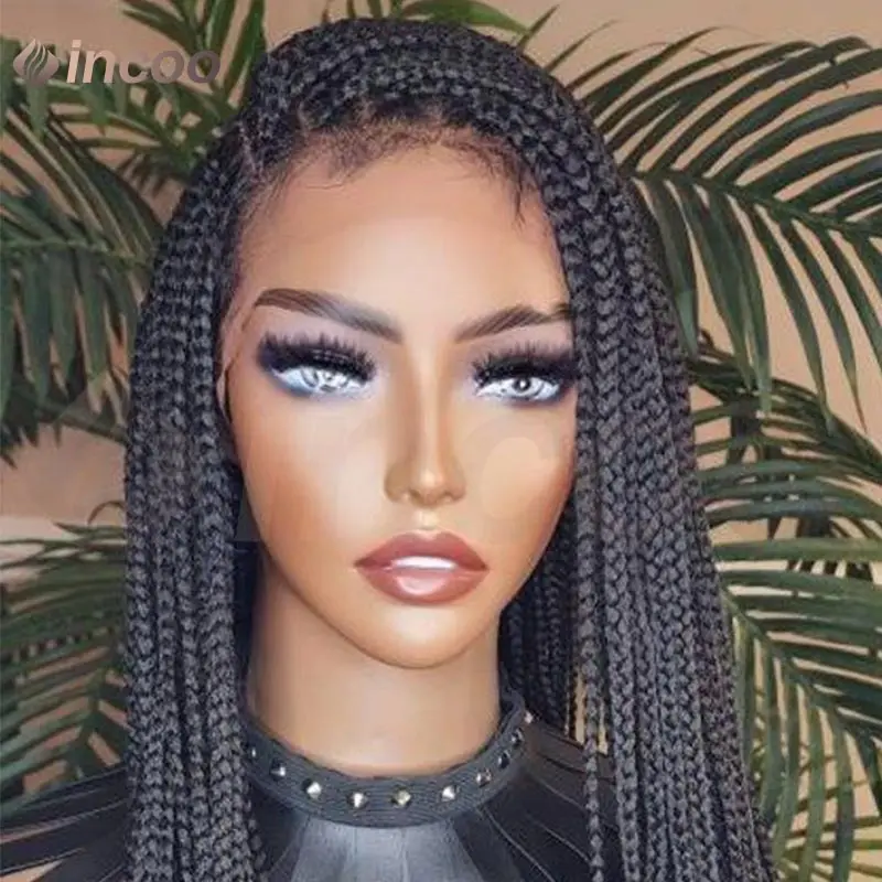 

36 "длинные косички в коробке, плетеные парики, синтетические полные кружевные парики, парик из искусственных локонов для чернокожих женщин, парик из плетения волос без узлов