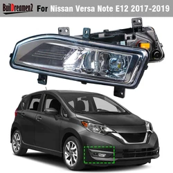 30W Car Right + Left LED Fog Light Wire Button Bracket Cover Accessories H11 12V For Nissan Versa Note E12 2017 2018 2019