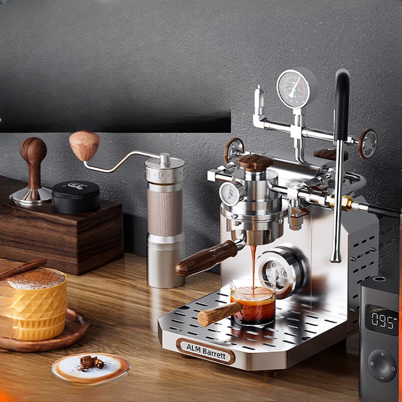 Pneumatic coffee machine for home small commercial espresso machine steam milk froth