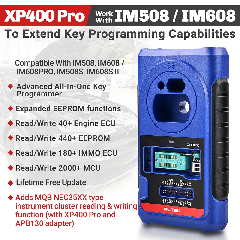 Picture 3: Autel XP400 Pro Key Programmer XP400PRO Bi-Directional Key Fob Programmer and IMMO Tool Use With IM508S/IM608 PRO II/IM608S II