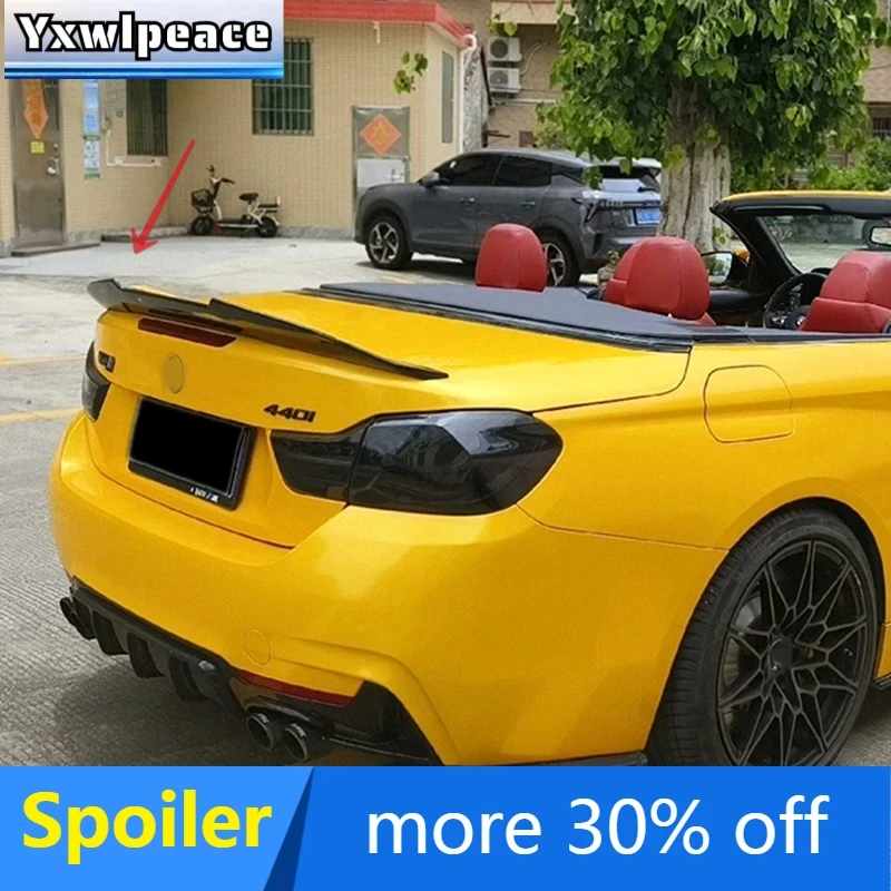 

For BMW F33 Convertible 4 Series 420i 428i 435i F83 M4 2014-2019 PSM Style ABS Plastic Rear Trunk Lip Spoiler Car Accessories