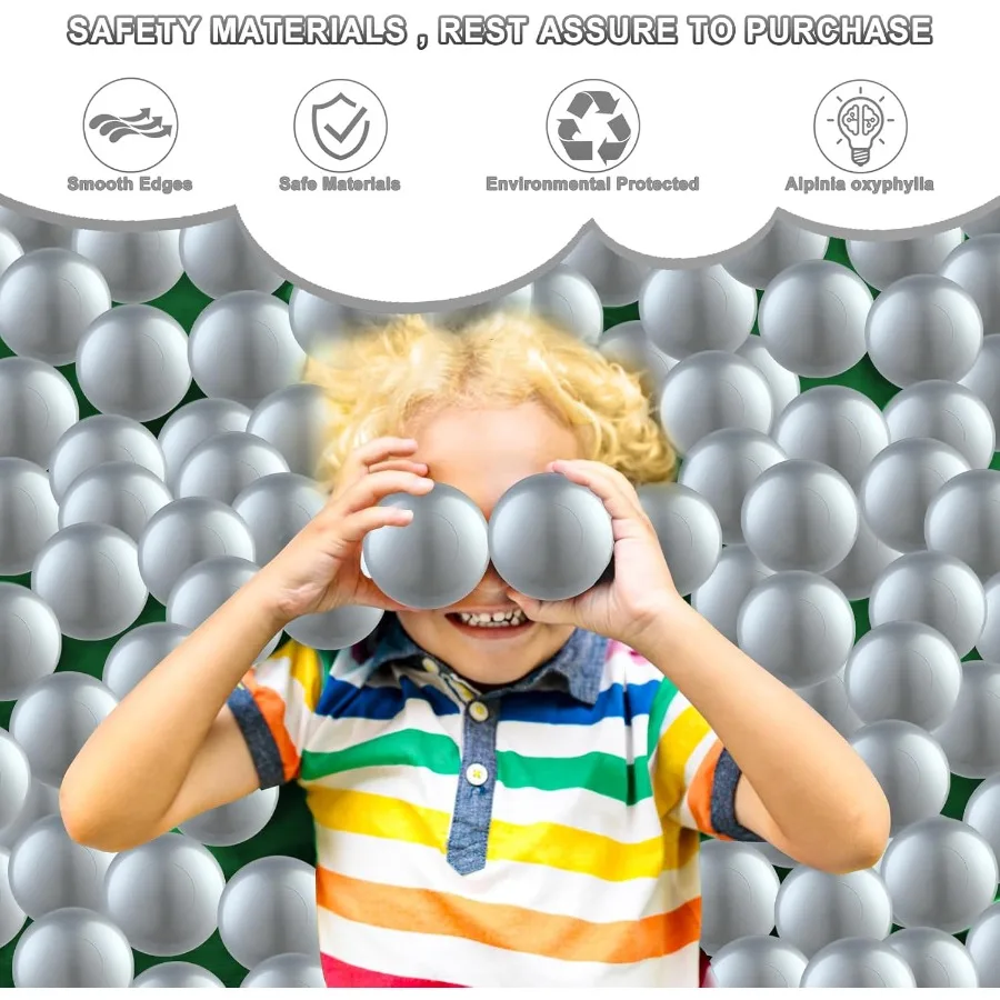 Boules de fosse transparentes, 100 pièces, balles de jouet en plastique anti-écrasement pour garçons et filles