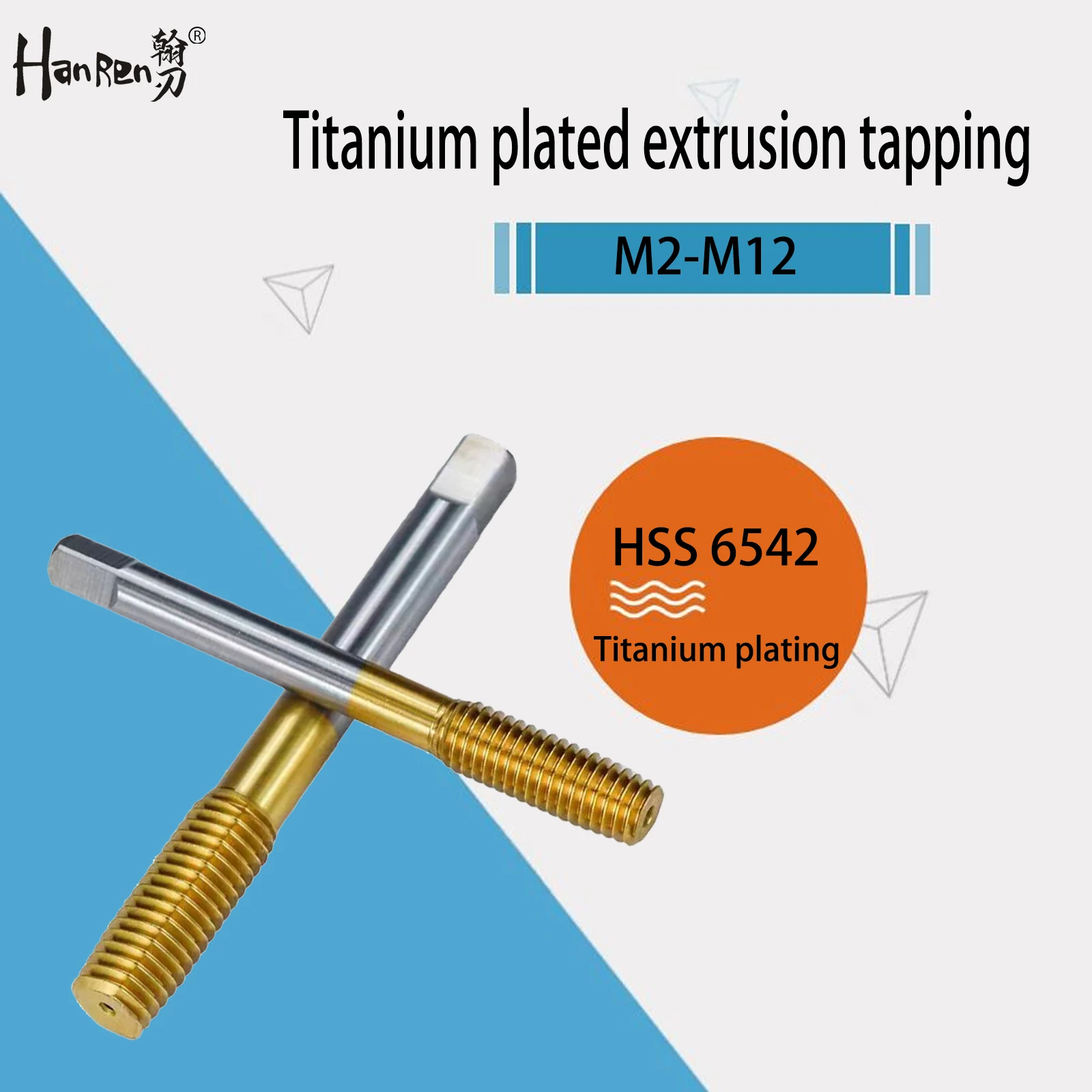 Titanium Plated Extrusion Tapping Machine Tap M3 M4 M5 M6 M8 M10 Chip Free Tapping Hot Melt Drill Tap