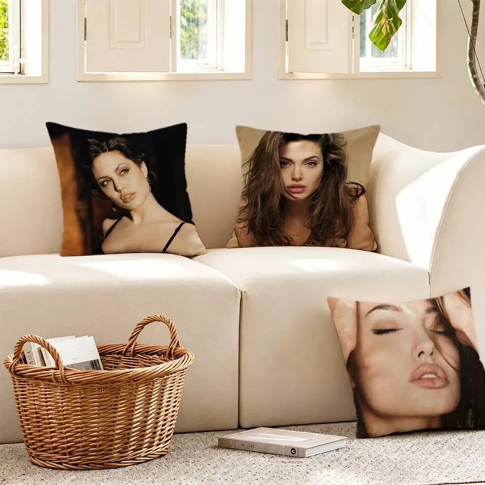 a-angelina j-jolie Pillow Case Pattern Printed Pillowcase For Living Room Sofa Cushion Cover