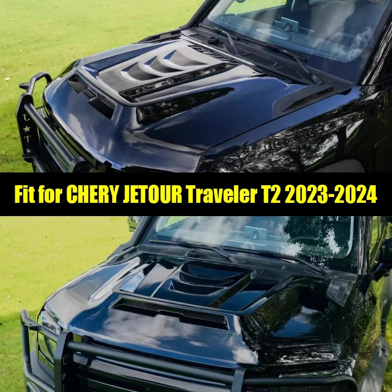 New! Car Hood Hood Protective Cover Suitable for CHERY Jetour Traveller T2 2023 2024 Superb Replacement Hood Auto Exterior Trim