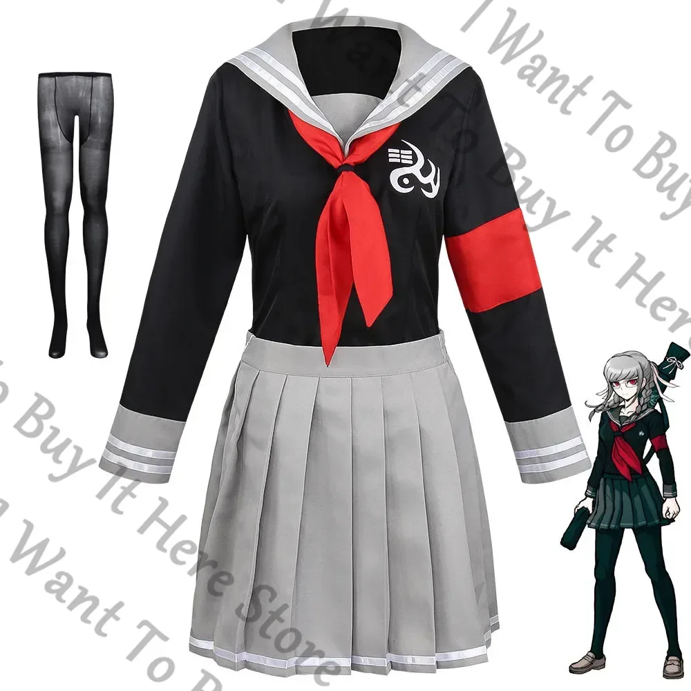 Аниме Danganronpa Pekoyama Peko Косплей Мультфильм Шелковые чулки Галстук Опора Униформа Костюм моряка Хэллоуин Костюм Талисман Подарок Аниме Danganronpa Pekoyama Peko Косплей Мультфильм Шелковые чулки Галстук Опора Униформа Костюм моряка Хэллоуин Костюм Талисман Подарок