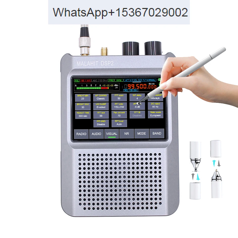 Malahit-DSP2 SDR Malachite Receiver Firmware 2.30 Genuine Second Generation Authorized 10kHz-380MHz 404MHz-2GHz Radio Shortwave