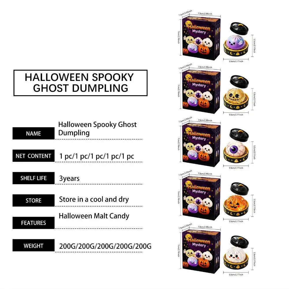Halloween-Teigtaschen-Quetschspielzeug, Glänzendes Glitzer-Soft-Fidget-Spielzeug, Kürbis-Augapfel-Geister-Stil, Stressabbau-Party-Überraschungsgeschenk – Detail 19