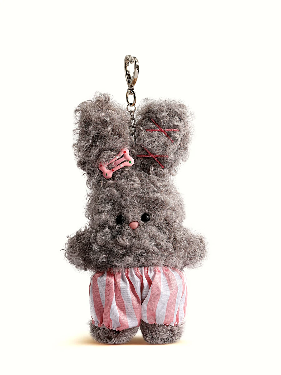 رائعتين Plu دمية على شكل أرنب بابا المفاتيح معلقة حلية لعبة لينة الإحساس حقيبة الكتب Accory العصرية السحر