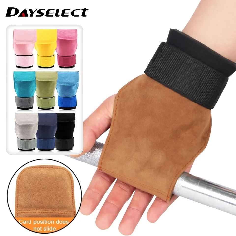 1Pcs Cowhide Gym Gloves Anti-Skid Weight Power Belt Lifting Pads Deadlift Belt Workout Crossfit Fitness Gloves Palm Protection