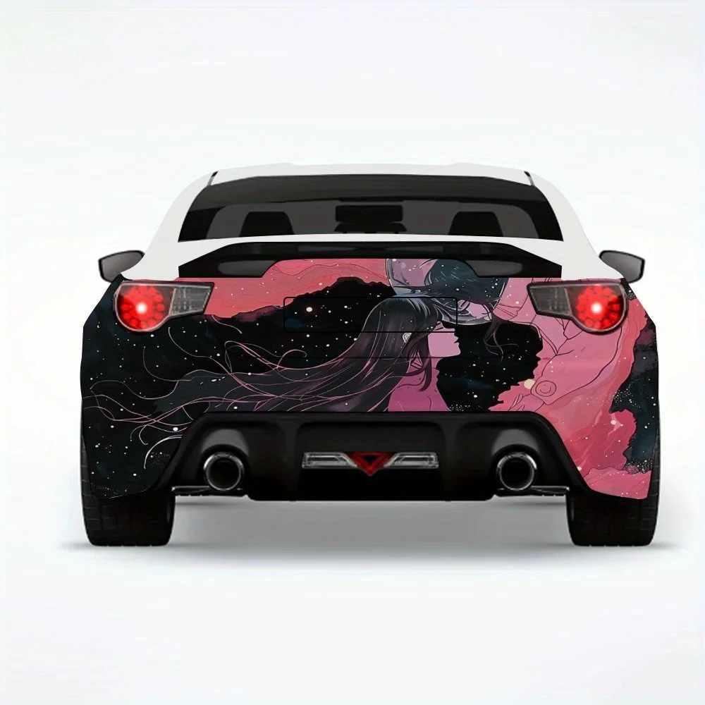 Cosmic Love Encounter-pegatina De vinilo para coche, pegatinas De vinilo autoadhesivas impermeables para cola De vehículo y parachoques, De