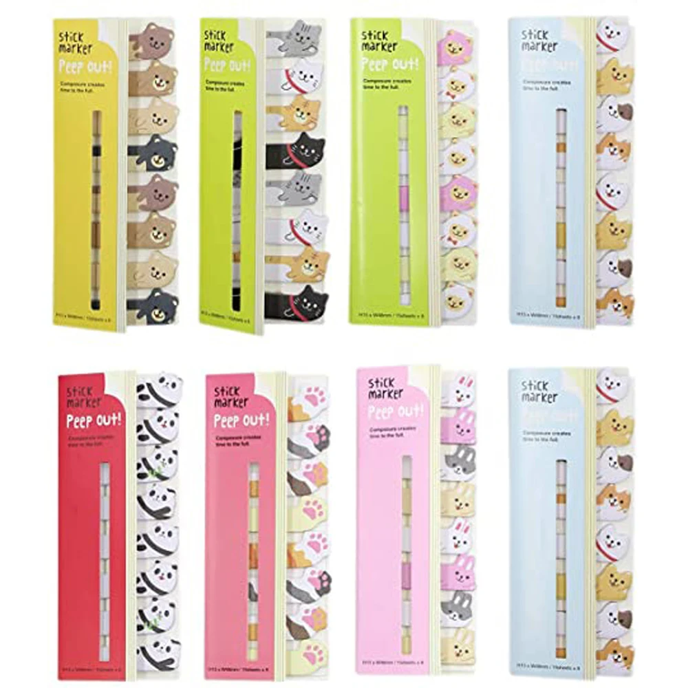 Kawaii Stationery Note Paper Planner Stickers Paper Stickers Scrapbooking Bookmarks Memo Pad Sticky Notes Cat Panda